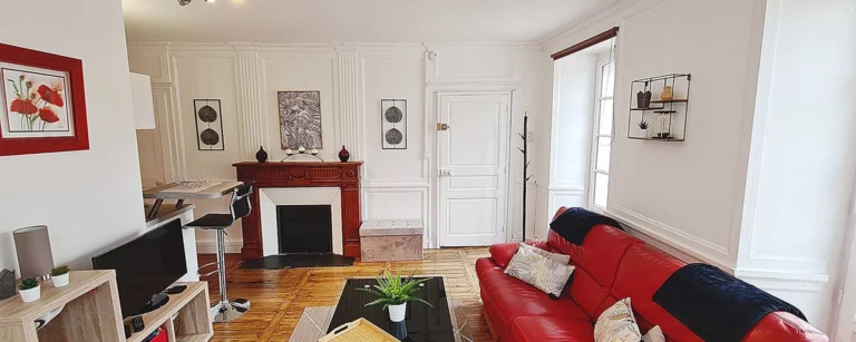 Espace salon du logement Les lices à Vannes