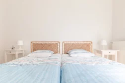 Chambre avec deux lits simple du logement Viviane à Vannes